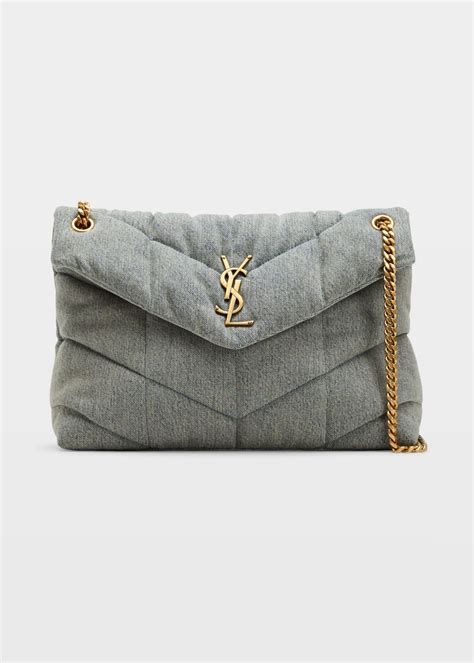 ysl grey tote|YSL denim tote.